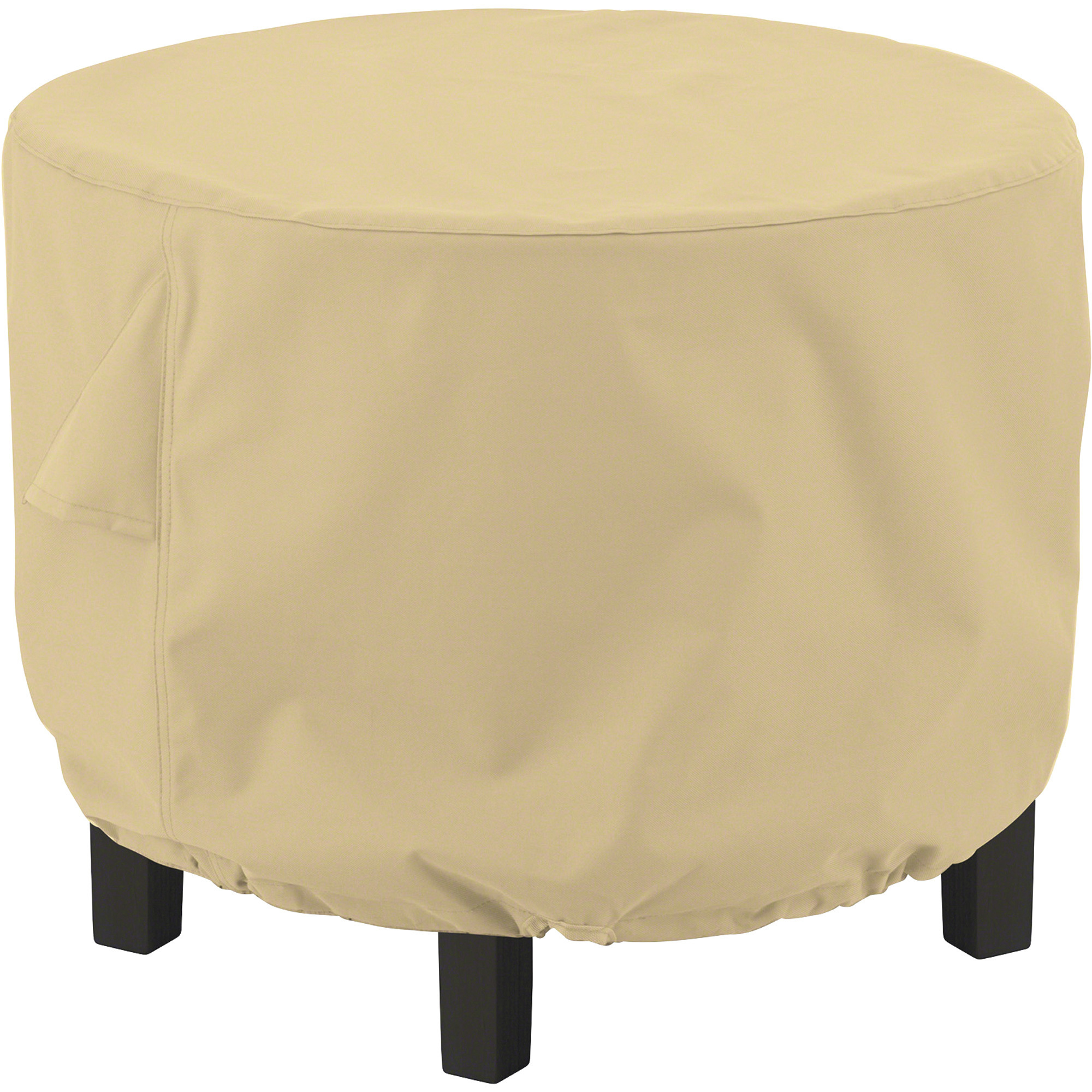 Classic Accessories Terrazzo Round Ottoman/Coffee Table Cover, Small, Fits 24in. Dia. x 20in.H Ottoman/Coffee Table, Sand, Model# 55-909-022001-EC